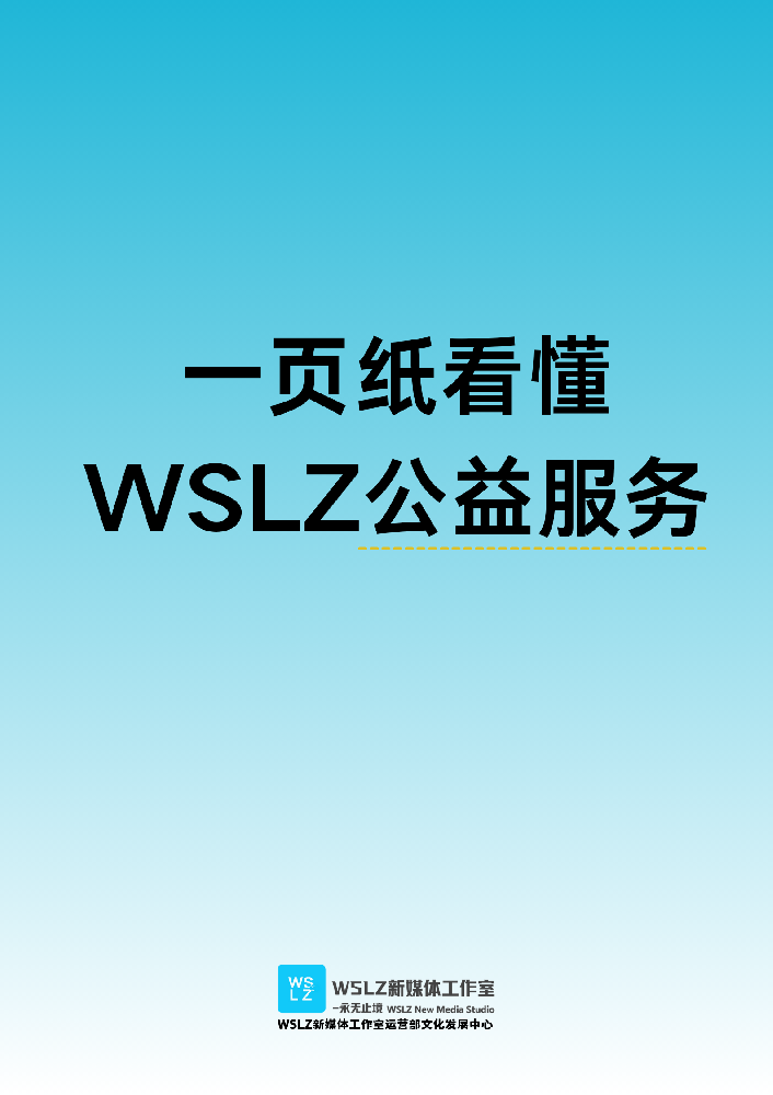 一张纸看懂WSLZ公益服务